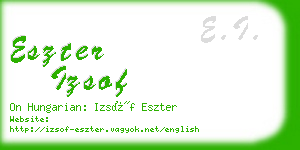 eszter izsof business card